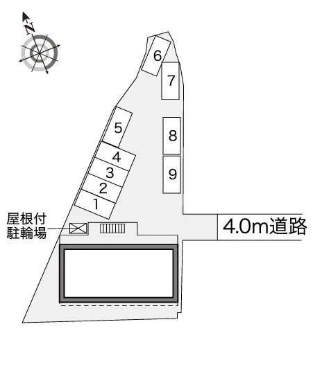 ★手数料０円★広島市安佐北区可部５丁目　月極駐車場（LP）